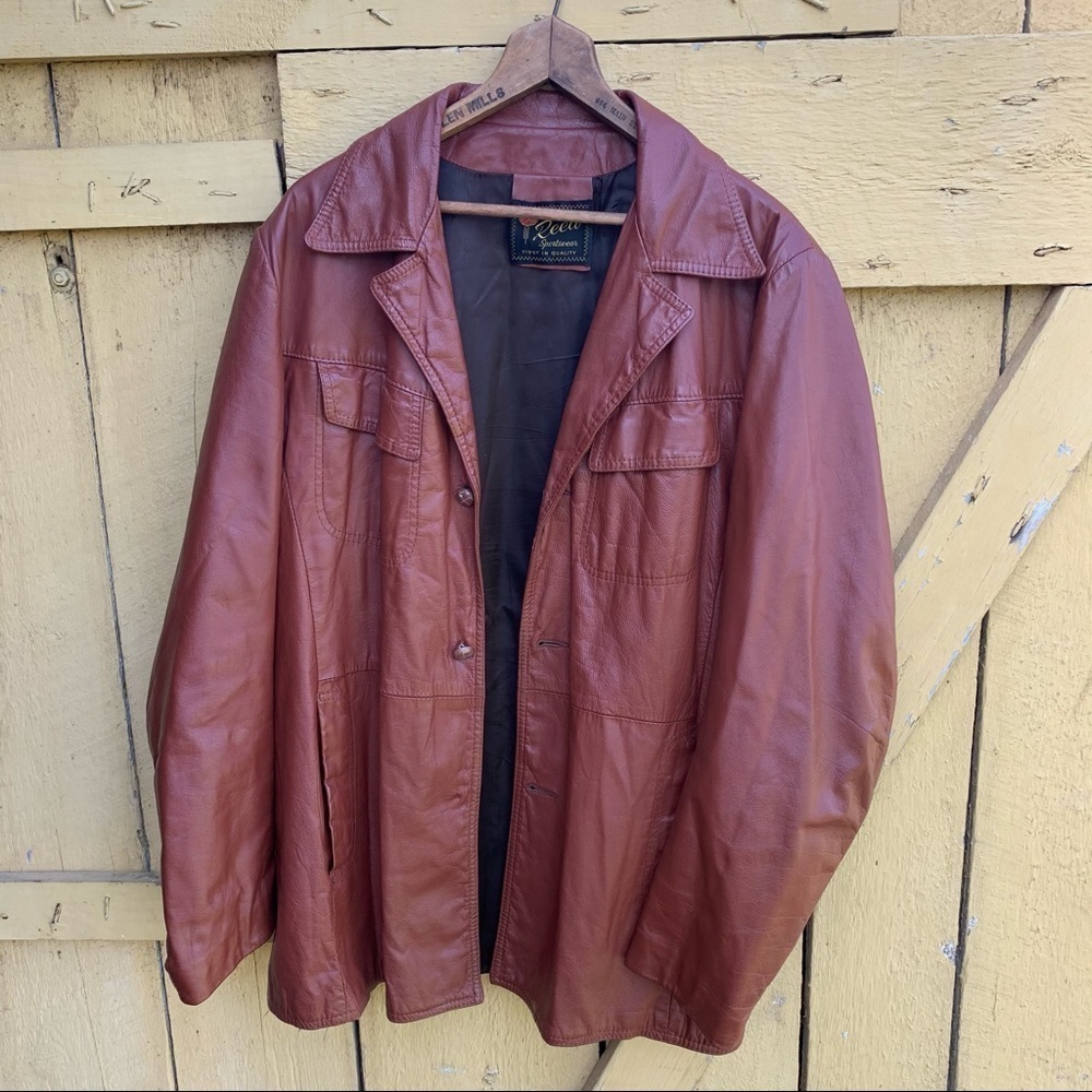 Vintage Reed Soft Leather Jacket Cafe Race Retro